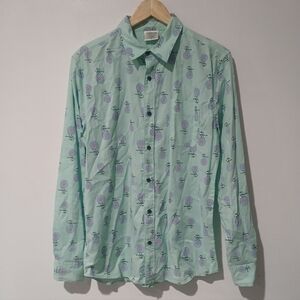 Peanuts Snoppy Button Up Long Sleeve Shirt Mens Size: S